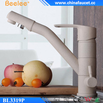 Brass Pure Water Painting Three Way Kitchen Faucet